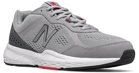 New Balance Leather 517 Mediumx Wide Training Shoes In Greyred Gray