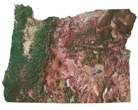Oregon State Map Places And Landmarks Gis Geography