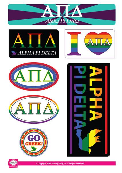 Alpha Pi Delta Pride Stickers Sororityshop
