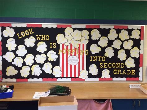 Look Who Is Popping Into Second Grade Who Doesnt Love Popcorn This Took A Few Hours To Create
