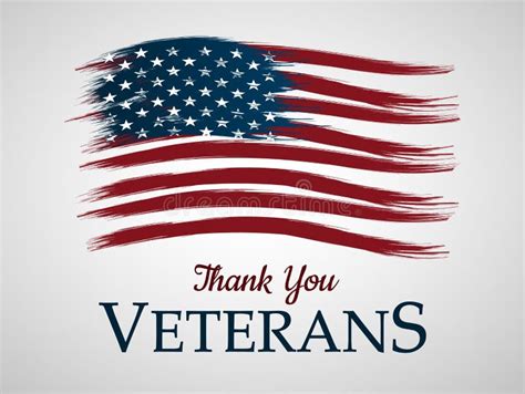 Veterans Day Background Thank Youvector Illustration Stock Vector