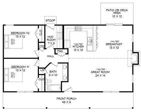 House Plan 940 00036 Cabin Plan 1200 Square Feet 2 Bedrooms 1