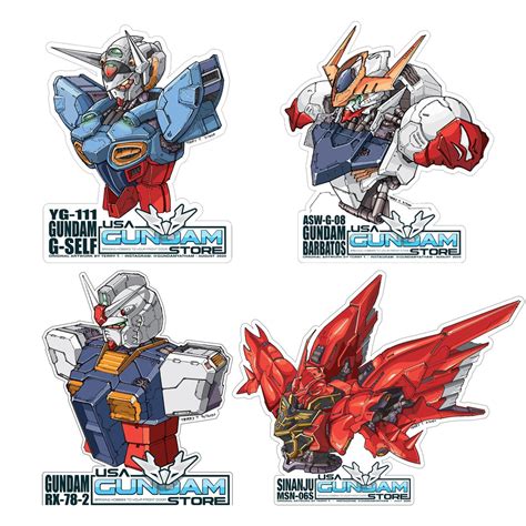 Sticker Pack 1 June July August Usa Gundam Store
