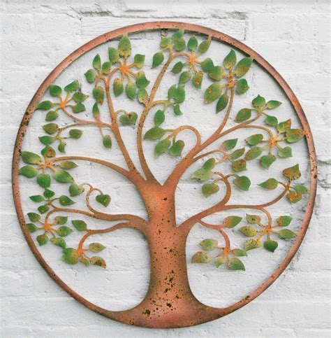 Lrg Tree Of Life Metal Wall Art Rustic The Garden Factory