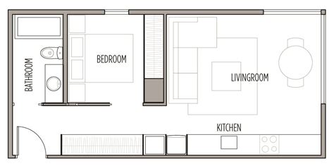 This main space morphs into the kitchen, and whatever else the apartment offers, like an outside deck or. 1 bedroom studio apartment | Studio apartment floor plans ...