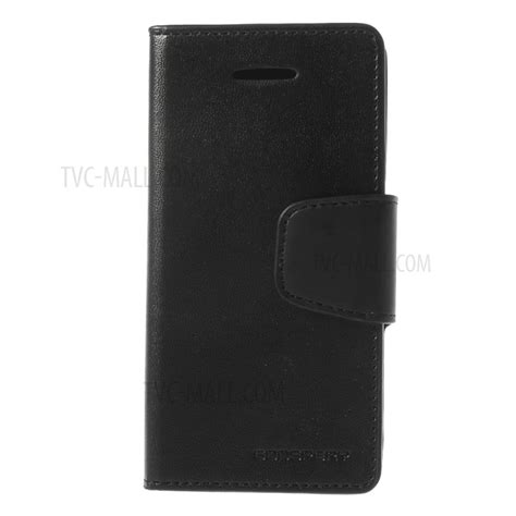 Black Mercury Goospery Sonata Wallet Leather Stand Case For Iphone