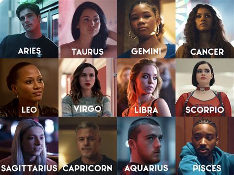 The Signs As Euphoria Characters Reuphoria