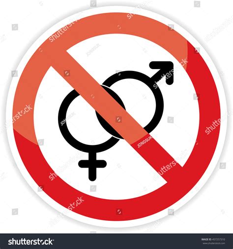 No Sex Sign On White Backgroundvector Stock Vector Royalty Free