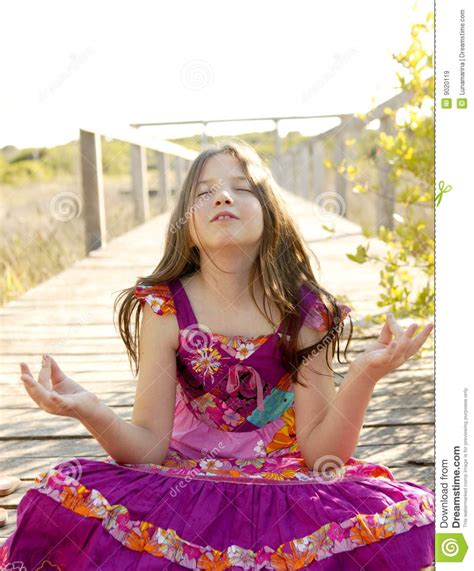 Hippy Purple Dress Teen Girl Relaxed Outdoors Royalty Free