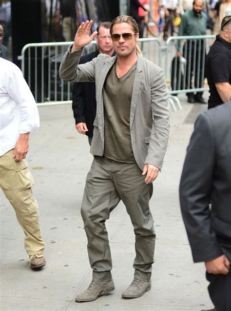 Brad Pitt Really Really Loves His Monochromatic Outfits Photos