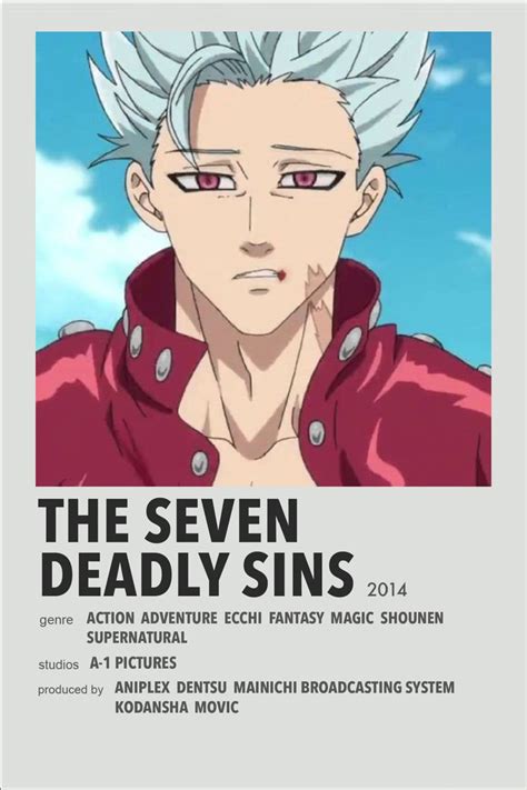 The Seven Deadly Sins Minimal Anime Poster Film Anime Anime Titles Manga Anime Poster Anime