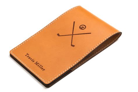 Personalised Leather Yardage Book Cover By Carve On