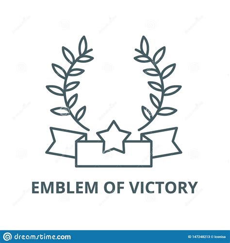Emblem Of Victory Vector Line Icon Linear Concept Outline Sign