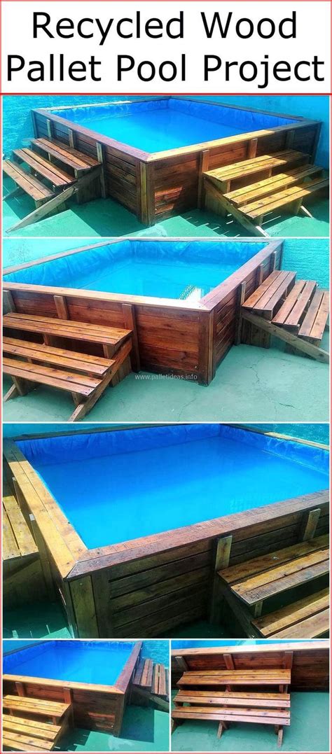 Very practical, unique and amazing! Recycled Wood Pallet Pool Project - 2019 | Pallet pool ...