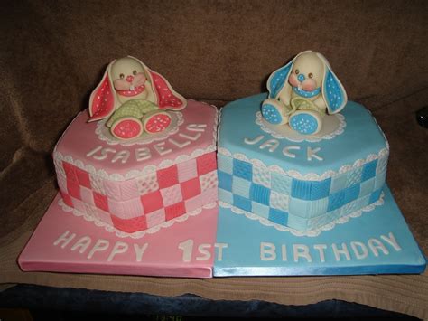 Twins Birthday Cake Birthday Cards