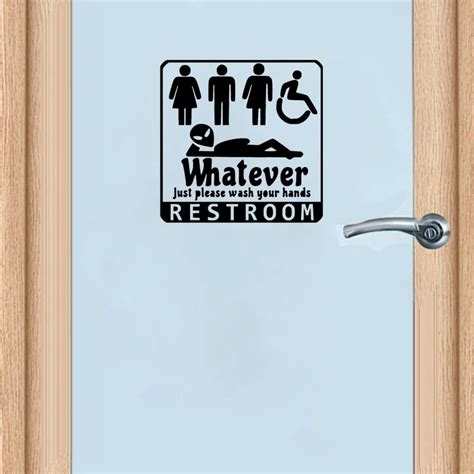Yoja 2525cm Whatever Just Please Wash Your Hands Restroom Door