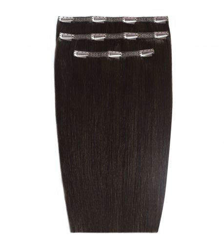 18 Deluxe Remy Instant Clip In Hair Extensions Ebony
