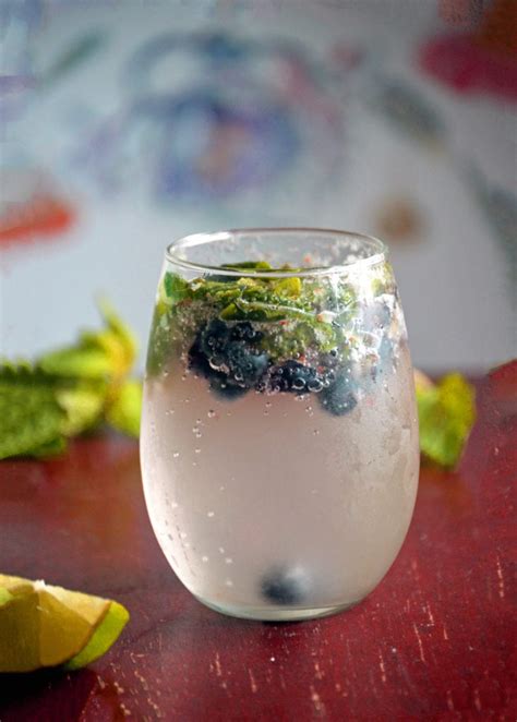 Blueberry Mojito Recipe With Fresh Blueberries And Mint