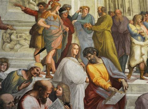 Raphael Santi Stanza Della Senyatura Fresque Ecole Athénienne
