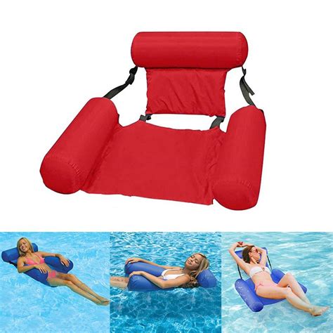 Buy 1pc Floating Row Pvc Inflatable Air Mattresses Bed Foldable Lounger
