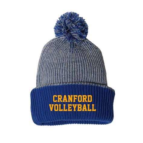 Chs Volleyball Acrylic Knit Hat With Pom
