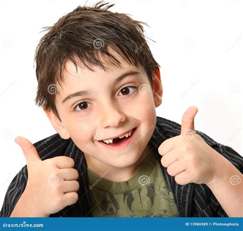 Thumbs Up Boy Stock Image Image Of Caucasian Joke Child 13986989