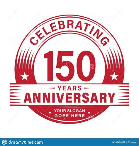 150 Years Anniversary Celebration Design Template 150th Logo Vector
