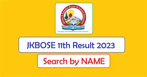 Jkbose Class 11th Result 2023 Released Steps To Check Online Result