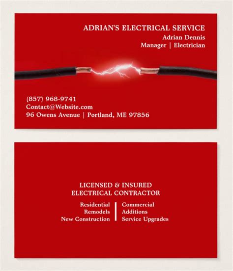 Electricity in the house an inscription from an electric wire with a plug. 15+ Electrician Business Card Designs & Templates - PSD ...