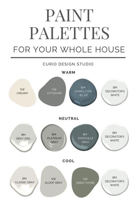 Paint Palettes For Your Entire House Blue House White Trim Exterior