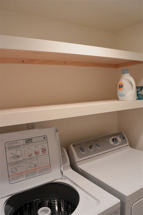 It's time for the moment we've all been waiting for: Mixin' Mom: Laundry Room Floating Shelves DIY