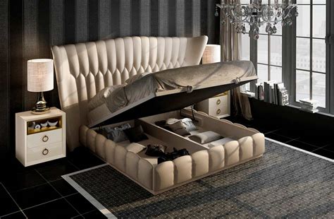 Sand Velvet Bed Ef Alexandra Modern Bedroom Furniture