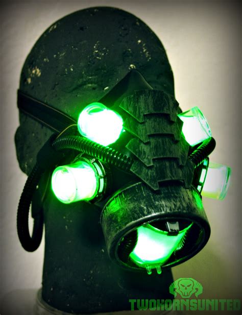 The Neuromancer Cyberpunk Led Dj Gas Mask By Twohornsunited On Deviantart