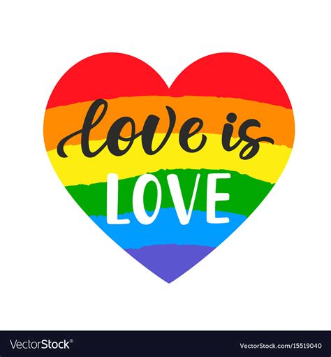 Love Is Love Inspirational Gay Pride Poster Vector Image