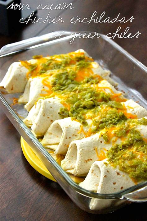 The sour cream enchiladas were stuffed with shredded chicken that had been spiced with generous amounts of salt and black pepper, a simple blend that still had flavor. Sour Cream Chicken Enchiladas