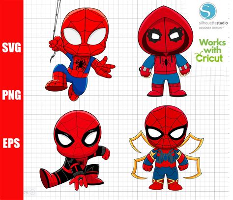 4 Spiderman svg files for Cricut Marvel svg Avenge svg Baby | Etsy