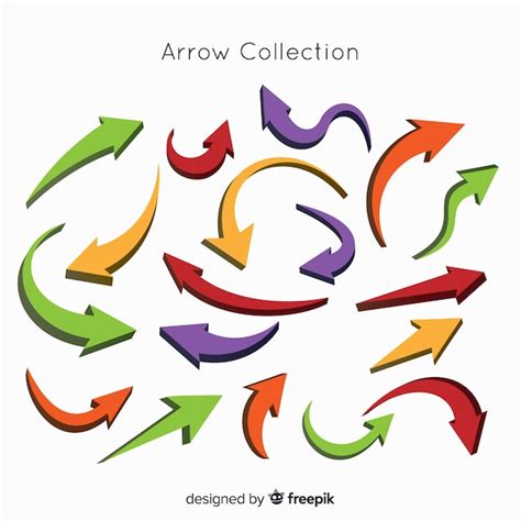 Modern Arrow Collection With Flat Design Free Vector