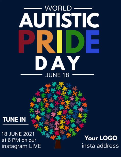 Copy Of Autistic Pride Day Flyer Template Postermywall