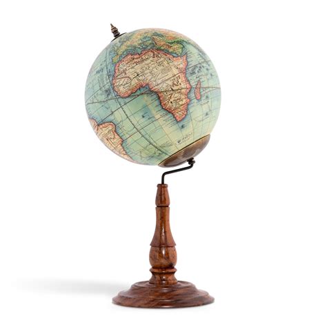 Vaugondy Globe 1745 Authentic Models Wooden Atlas Globe Sculpture