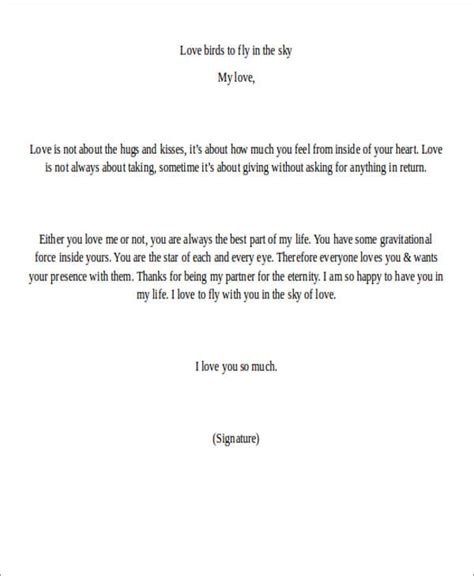 Free 35 Love Letter Templates In Pdf Ms Word