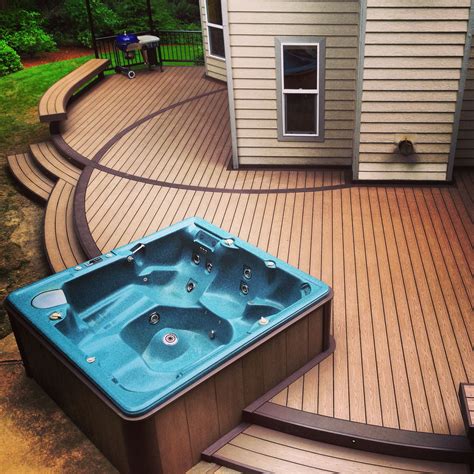 Ariel View Of Our Conflicting Curves Deck Hot Tub Skirt Was Completely Rebuilt And Re Skirted