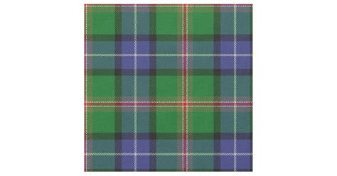 Jones Tartan Print Fabric Zazzle