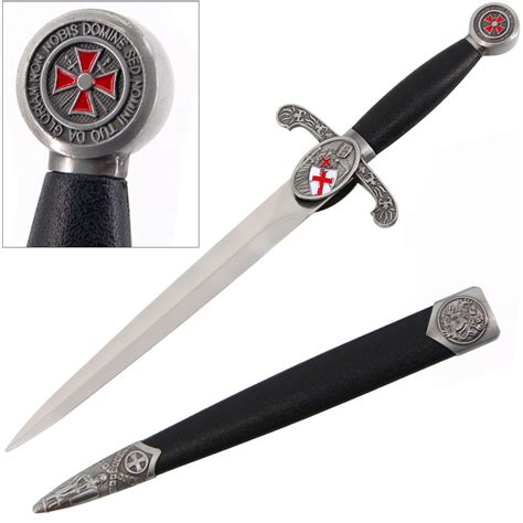 Crusader Cross Knights Dagger With Scabbard 5h3 Si22228