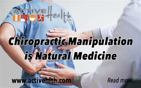 Chiropractic Manipulation The Natural Medicine Chiropractor Park