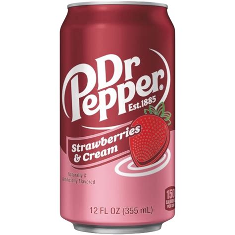 New Dr Pepper Strawberries And Cream 12floz 355ml Poppin Candy