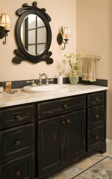 Beautiful master bathroom cabinet ideas. I love this but I'd replace the sink with a square ...