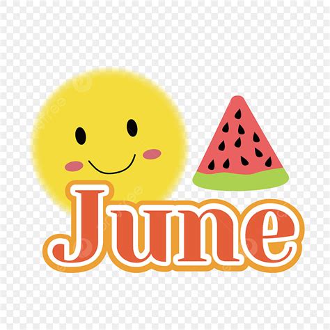 Sun June Clipart Hd Png Cute Sun And Watermelon Decoration June