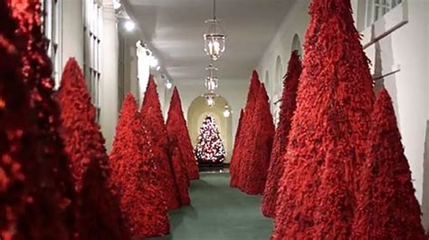 Thank you so much for the feature dear! White House Christmas features red trees, nation's 'bounty ...