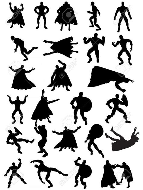 Superhero Silhouette Silhouette Images Silhouette Vector