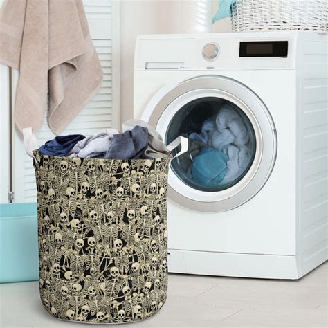Skeleton Design Print Laundry Basket Jtamigocom